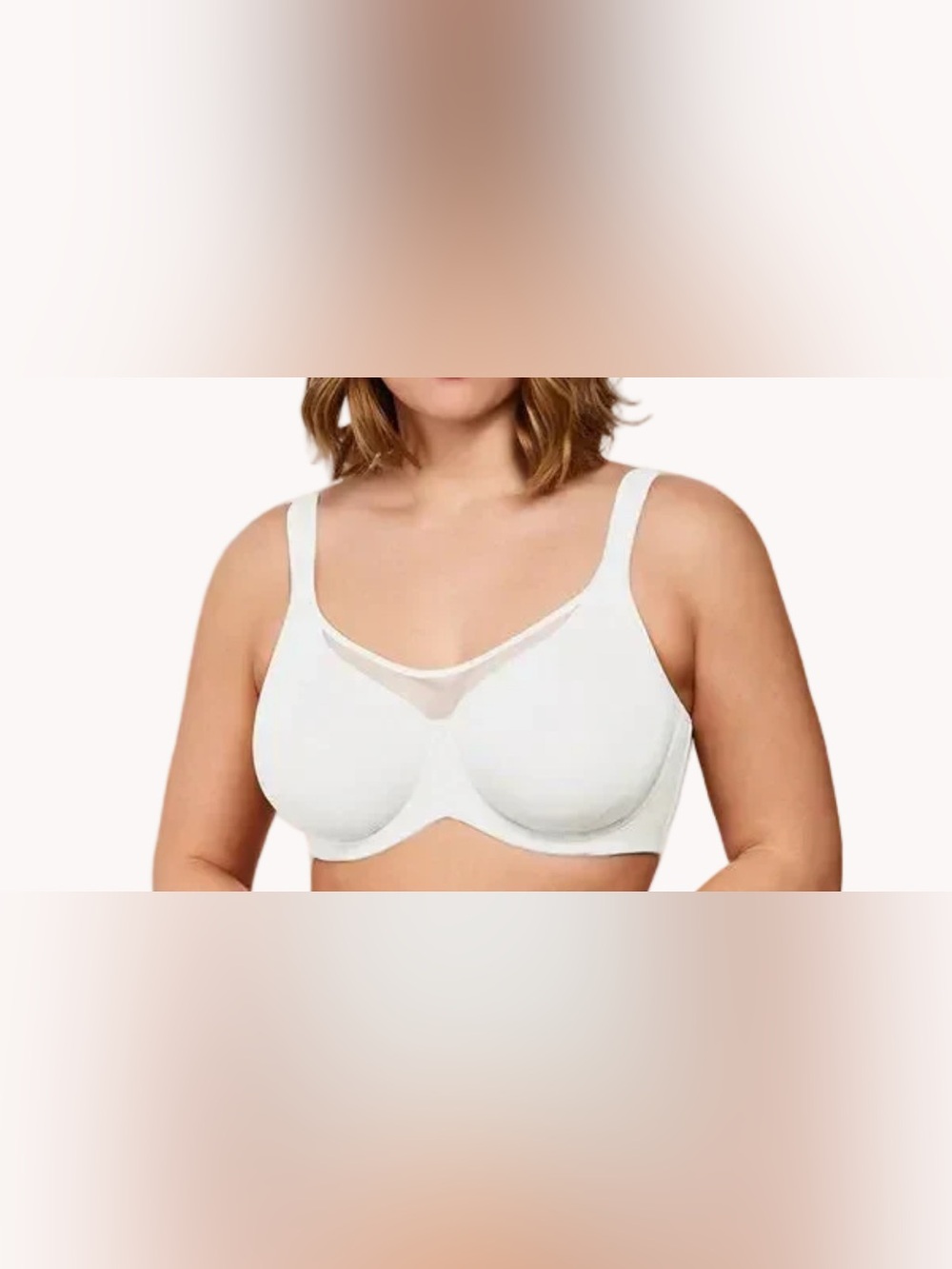 Sculpted Minimizer Bra - WHITE